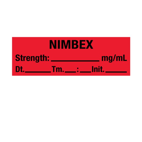 Tape, Nimbex 1/2" x 500" Red w/Black
